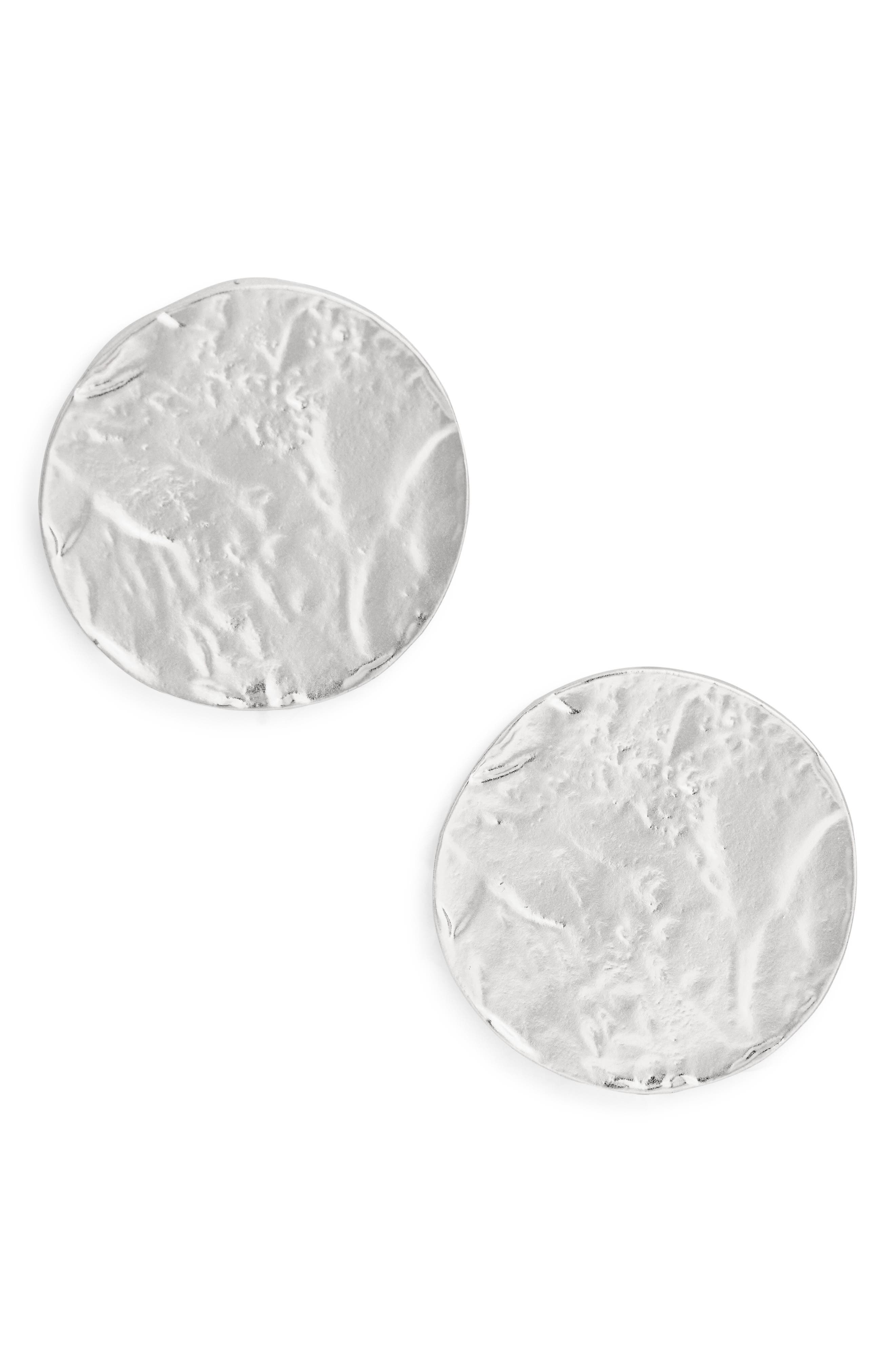 Karine Sultan Textured Medallion Stud Earrings