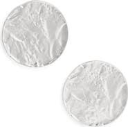 Karine Sultan Textured Medallion Stud Earrings