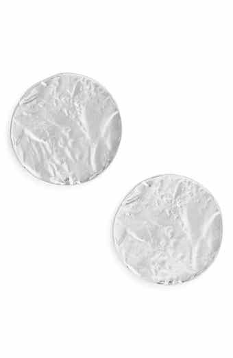 Textured Medallion Stud Earrings