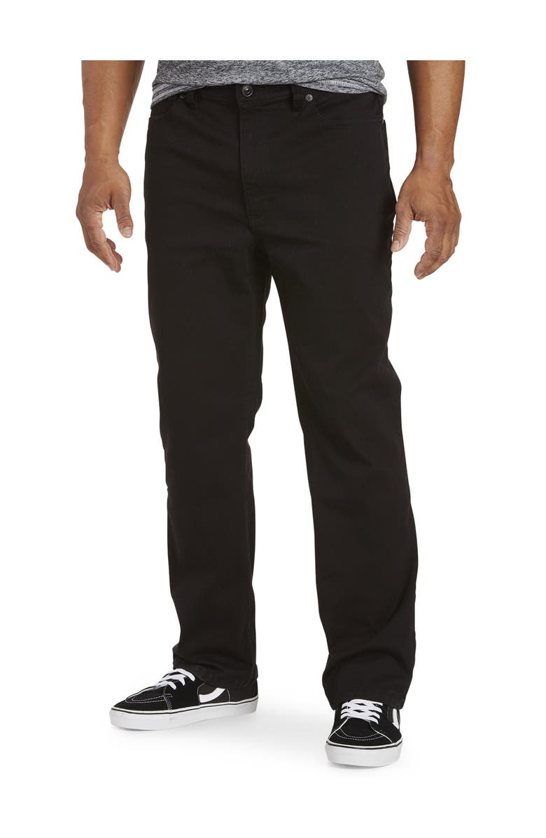 True Nation by DXL Big & Tall Black Athletic-Fit Stretch Jeans, Main, color, Black Eco