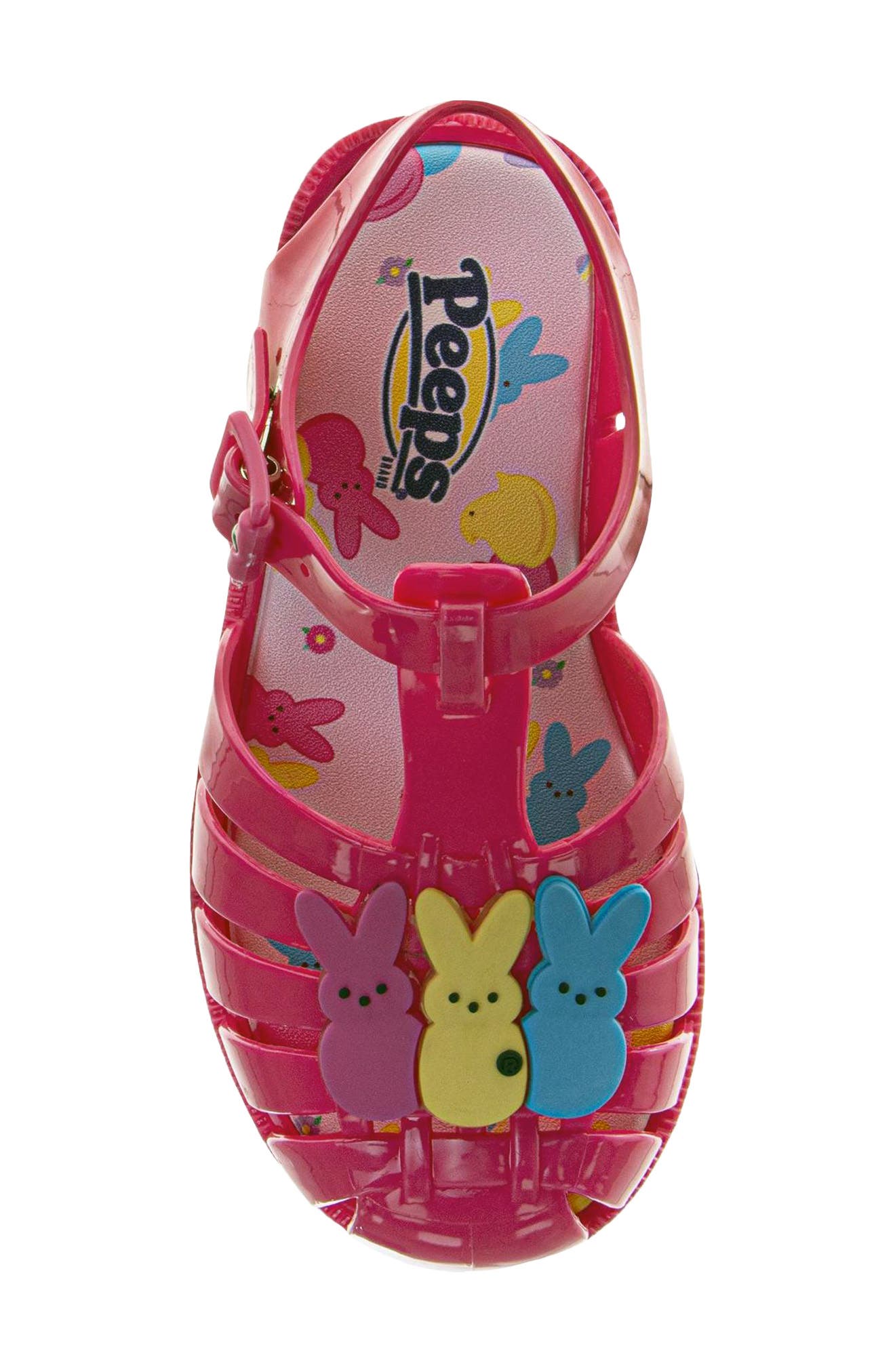 Kids' Peeps Jelly Sandals, Alternate, color, PINK