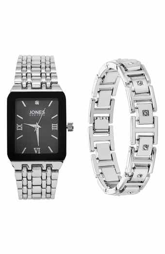 Jones New York Three-Hand Quartz Mesh Strap Watch & ID Bracelet Set