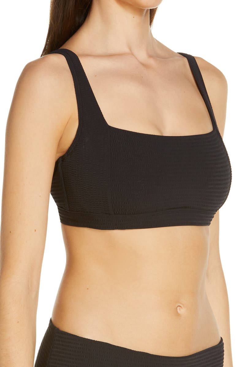 Sea Level Square Neck Bralette Bikini Top, Alternate, color,
