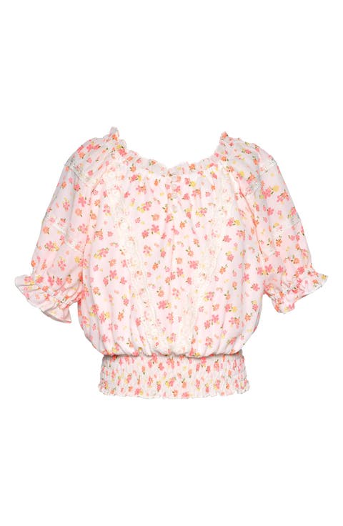 Kids' Ruffle Sleeve Smock Top (Little Kid)