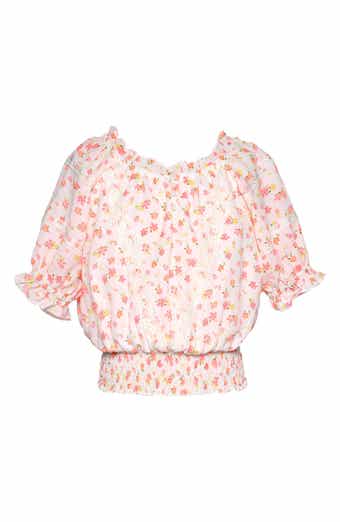 Kids' Ruffle Sleeve Smock Top