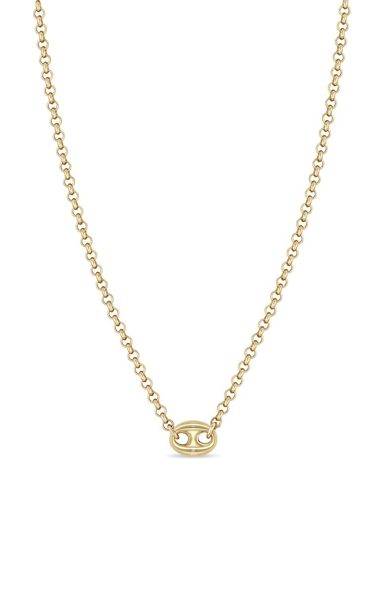 Zoë Chicco Rolo Chain Necklace, Main, color, 14K Yellow Gold
