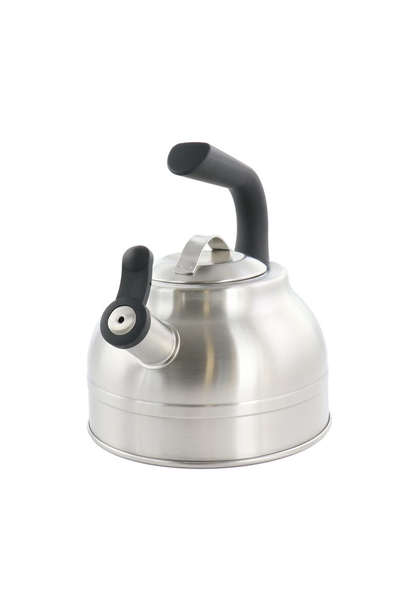 Kenmore 2.3 Quart Stainless Steel Whistling Tea Kettle, Main, color, Metallic Silver