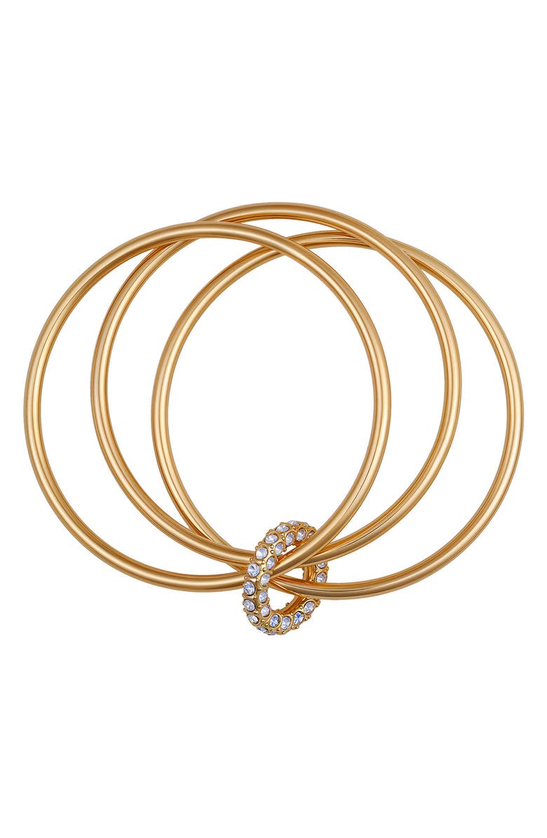 Vince Camuto Pavé Bangle Bracelet, Alternate, color, Gold Tone
