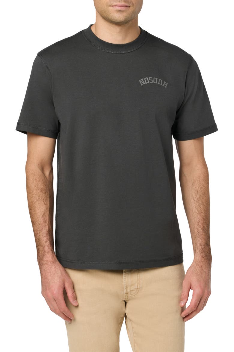Logo Short Sleeve T-Shirt, Main, color, WASHED BLACK
