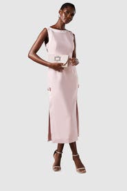 Coast Bow Detail Round Neck Midaxi Dress