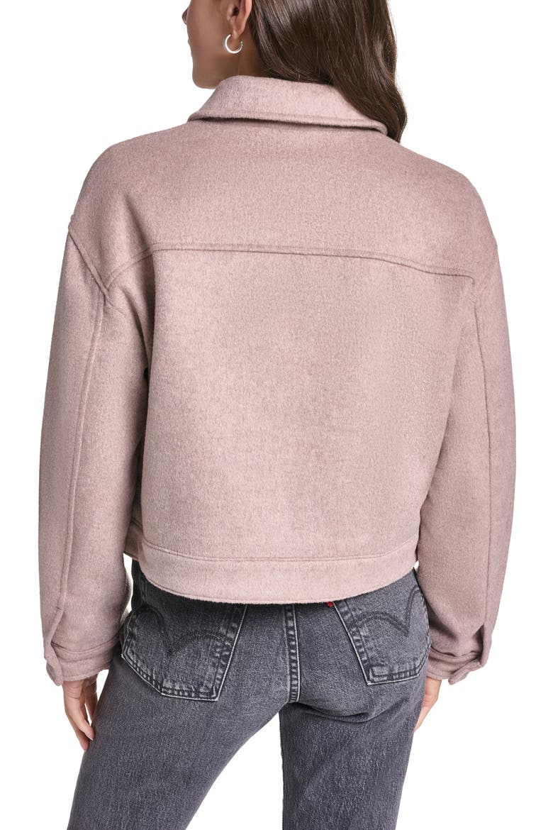 Zip Front Wool Blend Jacket, Alternate, color, TAUPE