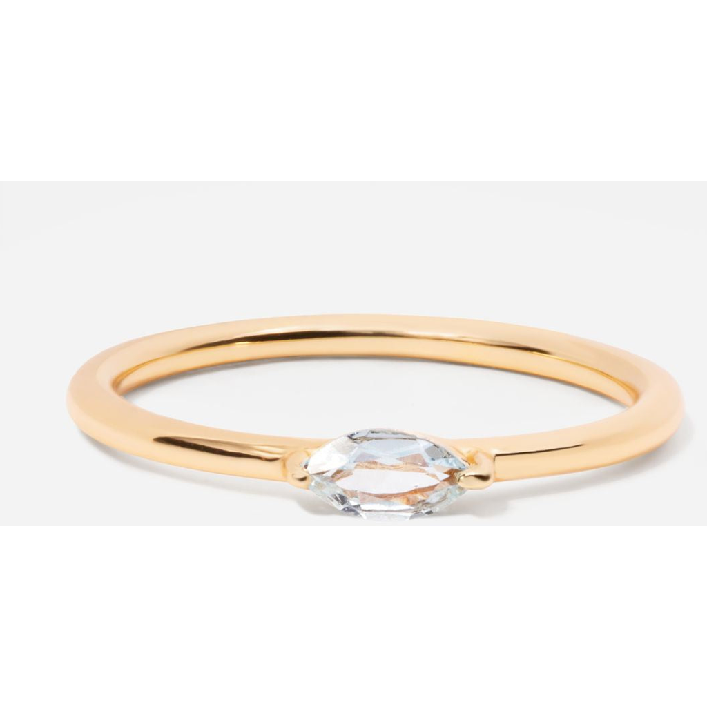 Little Sky Stone Marquise Birthstone Ring In Gold