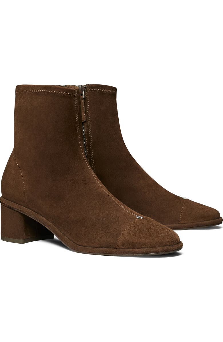 Tory Burch Cap Toe Bootie, Main, color, Dark Cocoa / Dark Cocoa