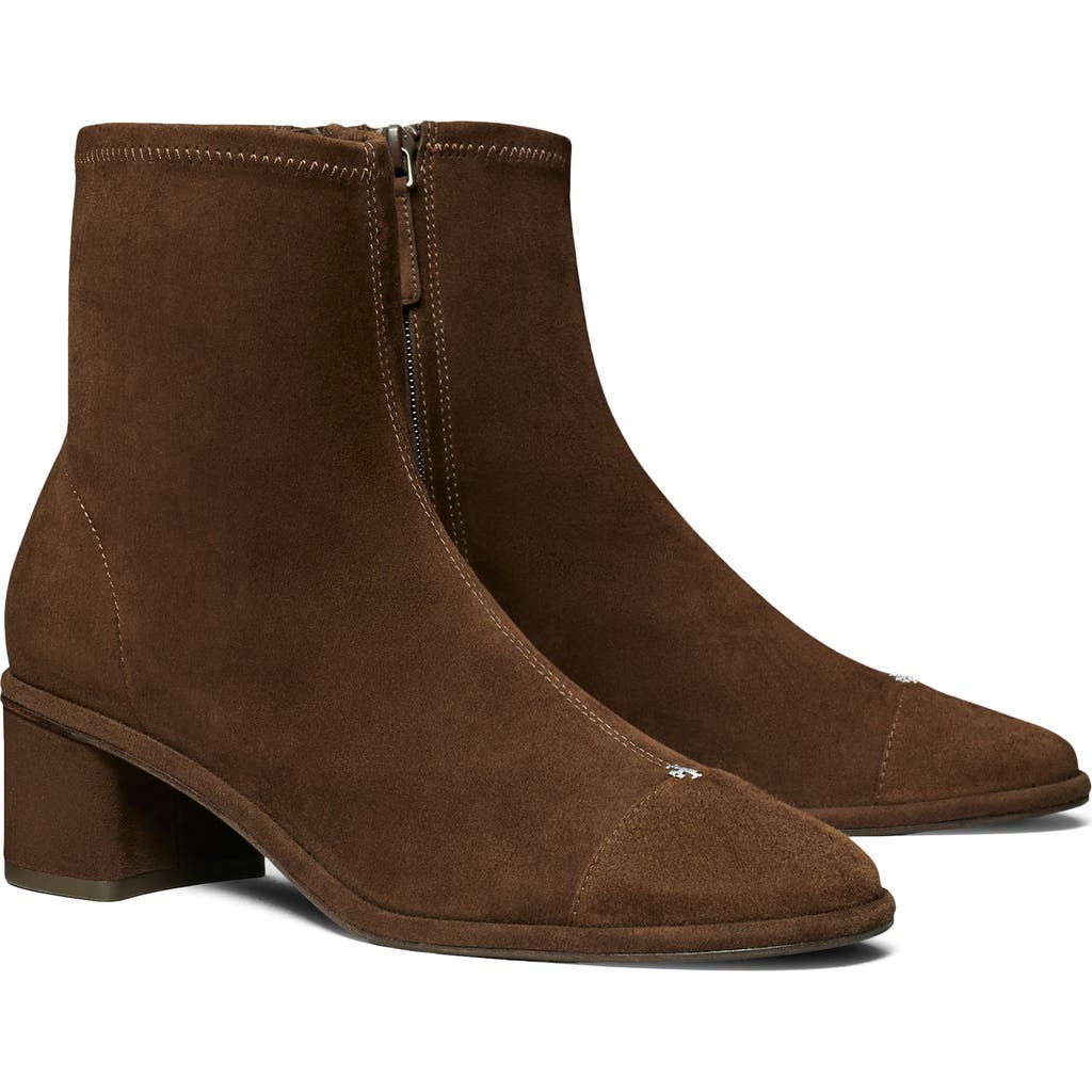 Tory Burch Cap Toe Bootie In Brown