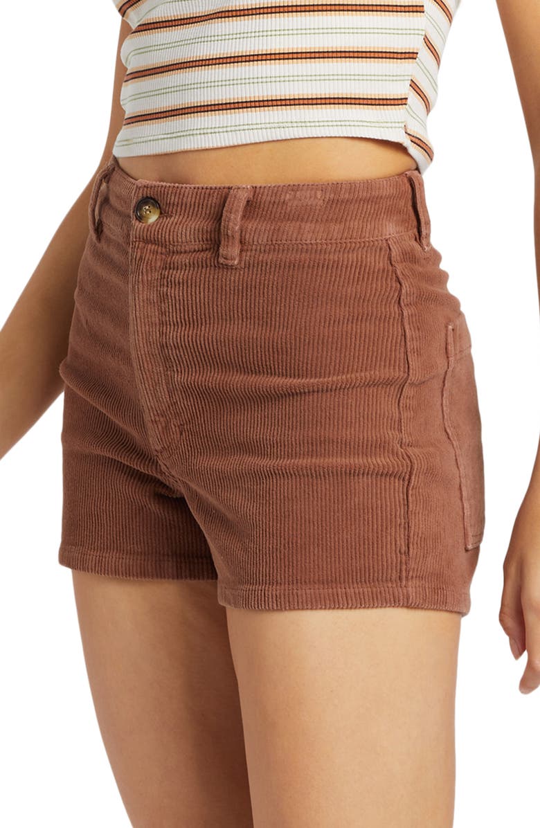 Billabong Free Fall Stretch Cotton Corduroy Shorts, Alternate, color, Toasted Coconut