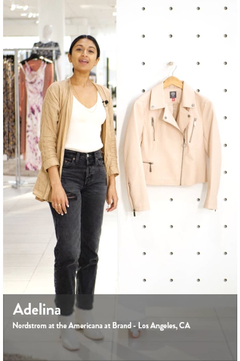 Textured Faux Leather Moto Jacket video