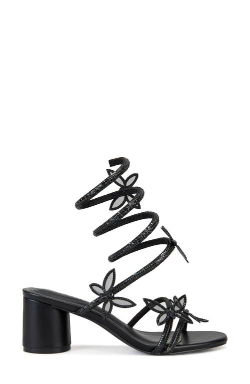 Azalea Wang Quinton Ankle Wrap Sandal In Black