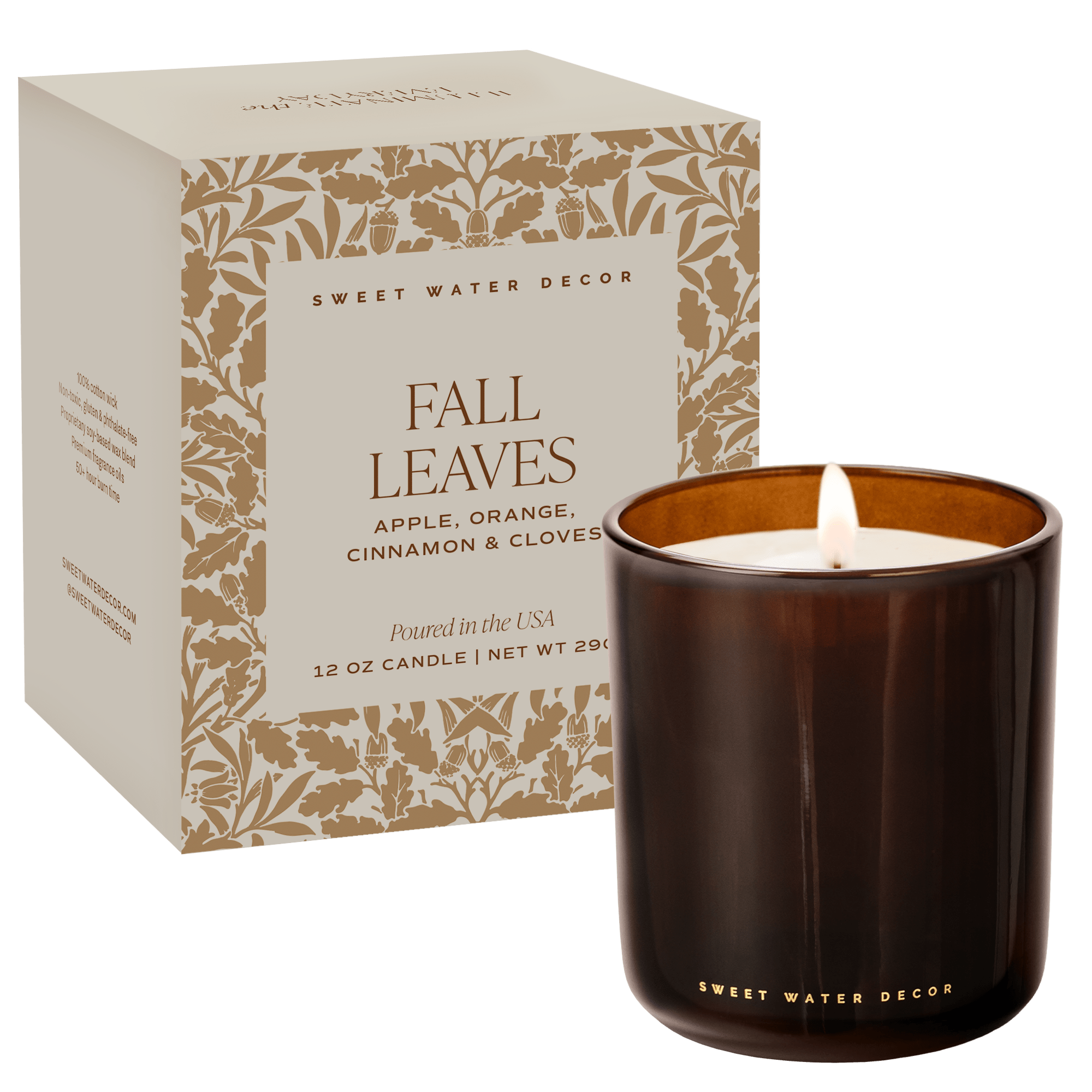 Fall Leaves - Amber Jar