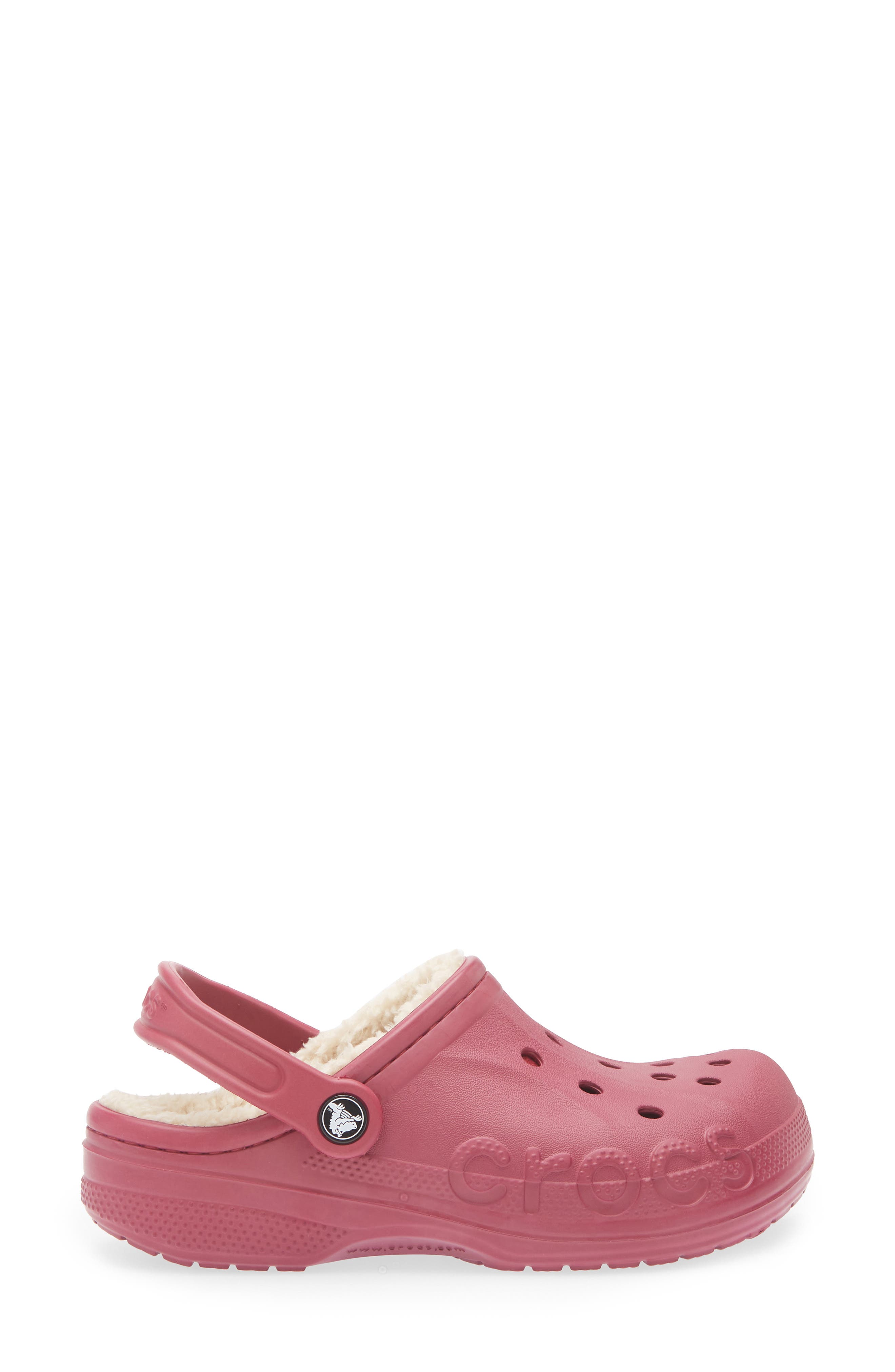 Gender Inclusive Baya Faux Shearling Lined Clog, Alternate, color, POMEGRANATE
