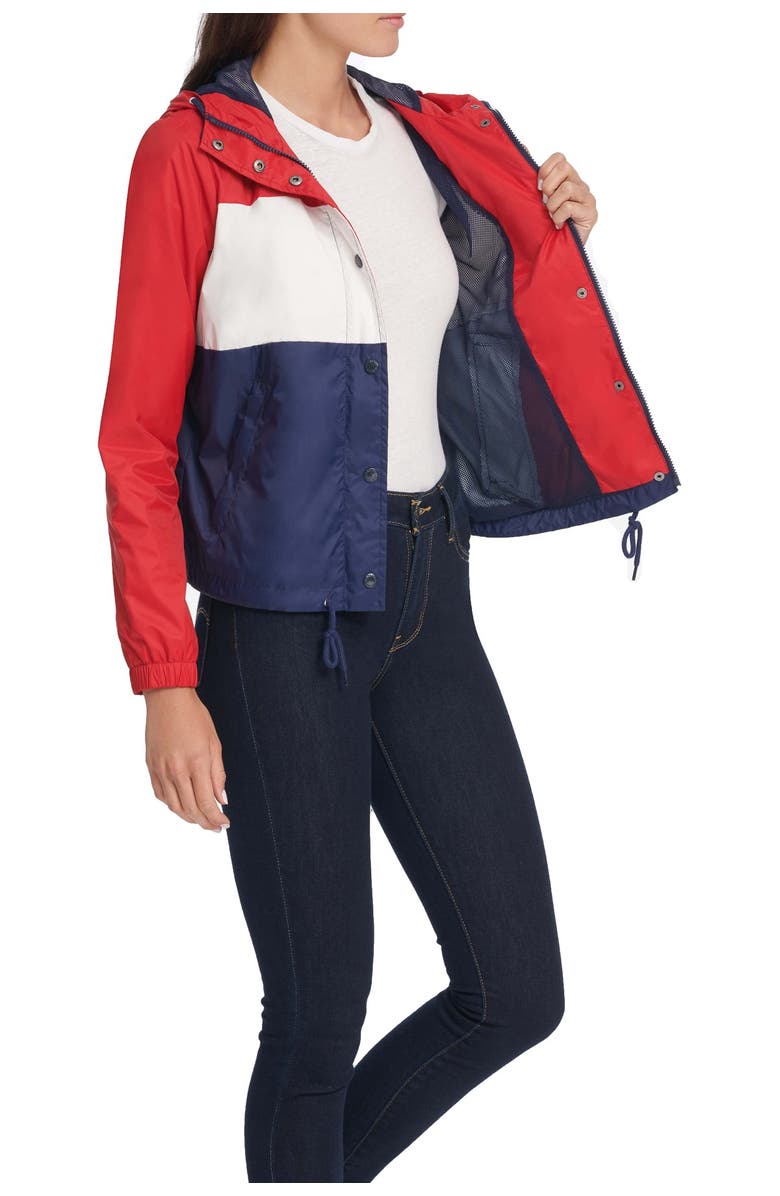 Levi's<sup>®</sup> Hooded Zip Front Windbreaker Jacket, Alternate, color, Rinse