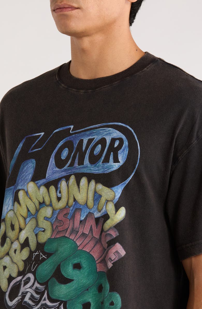 HONOR THE GIFT Comm Arts Creative Graphic T-Shirt, Alternate, color, Black