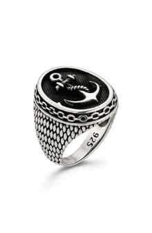Yield of Men Men's Anchor Signet Ring