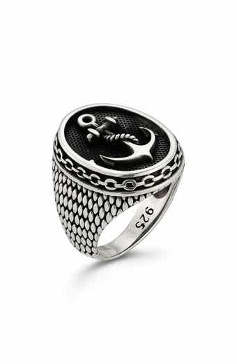 Yield of Men Men's Anchor Signet Ring
