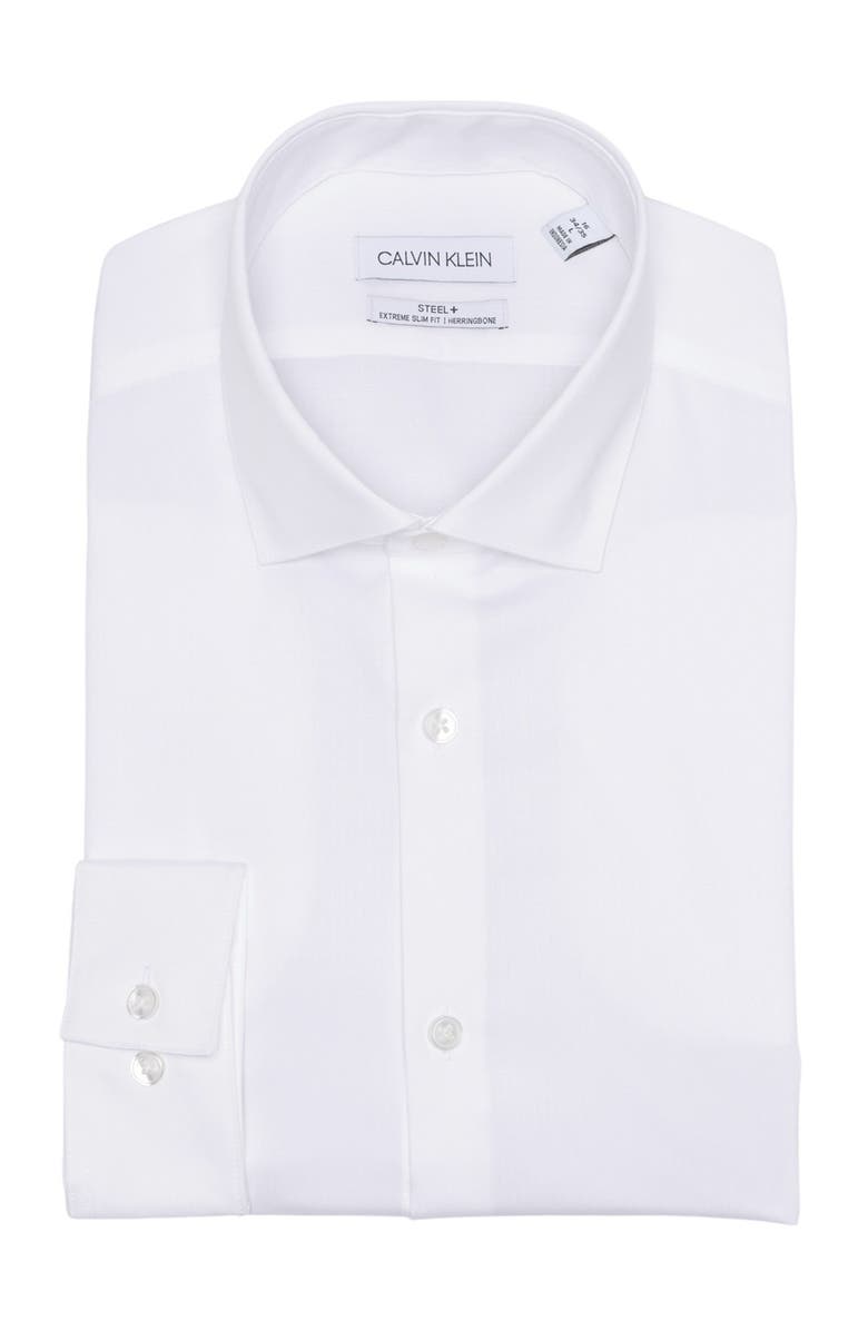 Calvin Klein Steel Extreme Slim Fit Dress Shirt, Main, color, 