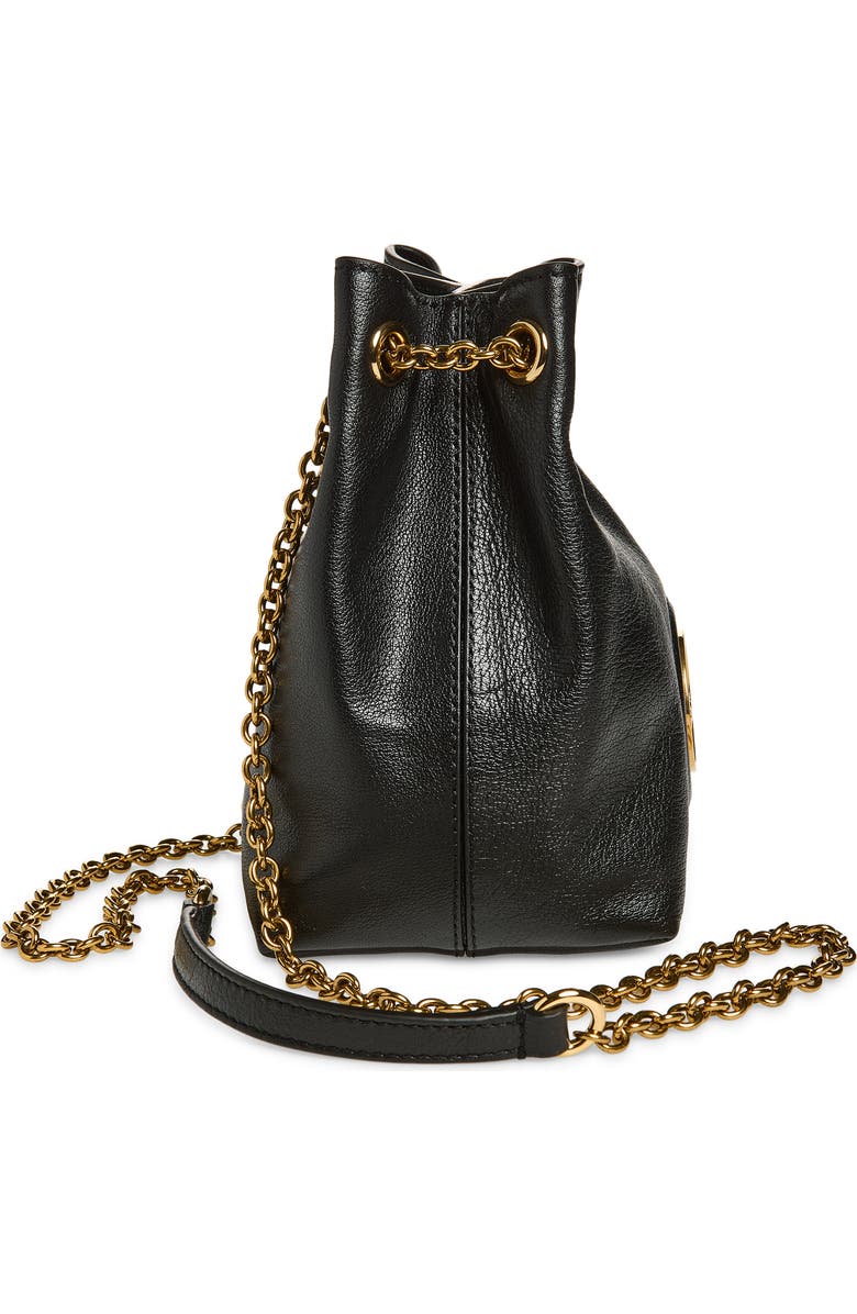 Chloé Horse Medal Leather Shoulder Bag, Alternate, color, Black