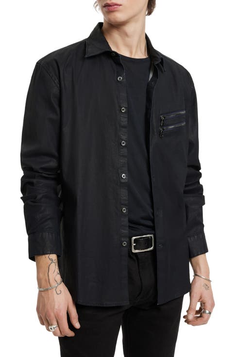 Slim Fit Button-Up Shirt Jacket