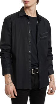 John Varvatos Slim Fit Button-Up Shirt Jacket