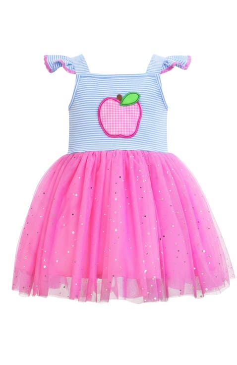 Sweetest Student Pink Apple Shimmer Tutu Dress