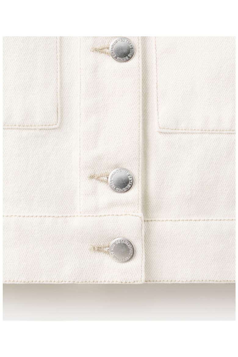 Denim Jacket with Lapels, Alternate, color, OFF WHITE