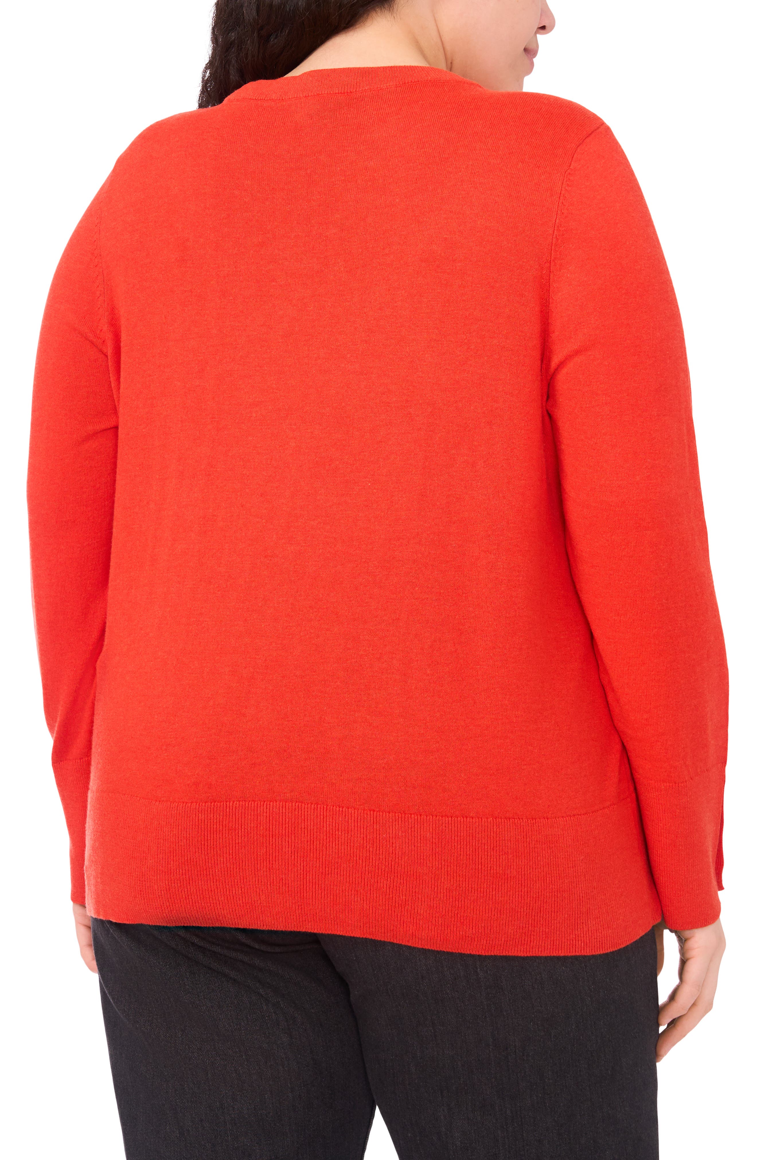 Button Cuff Cotton Blend Sweater - image 4