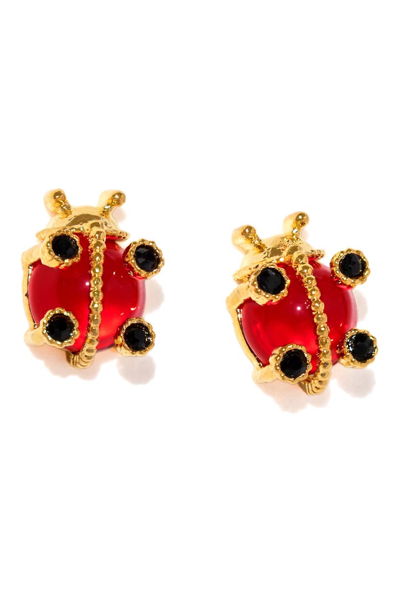 Spot Me If You Can Stud Earrings, Alternate, color, GOLD