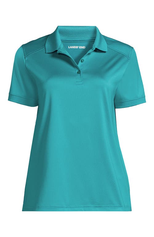 Lands' End School Uniform Young Short Sleeve Rapid Dry Polo Shirt In Blue