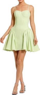 Mac Duggal Sweetheart Neck Spaghetti Strap Corset Fit & Flare Mini Dress