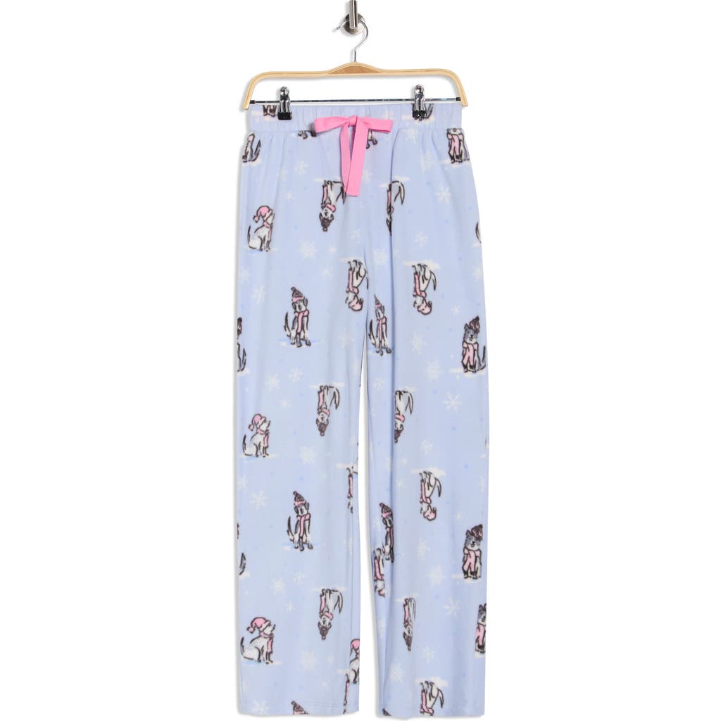 Jaclyn Print Fleece Pajama Pants In Gray