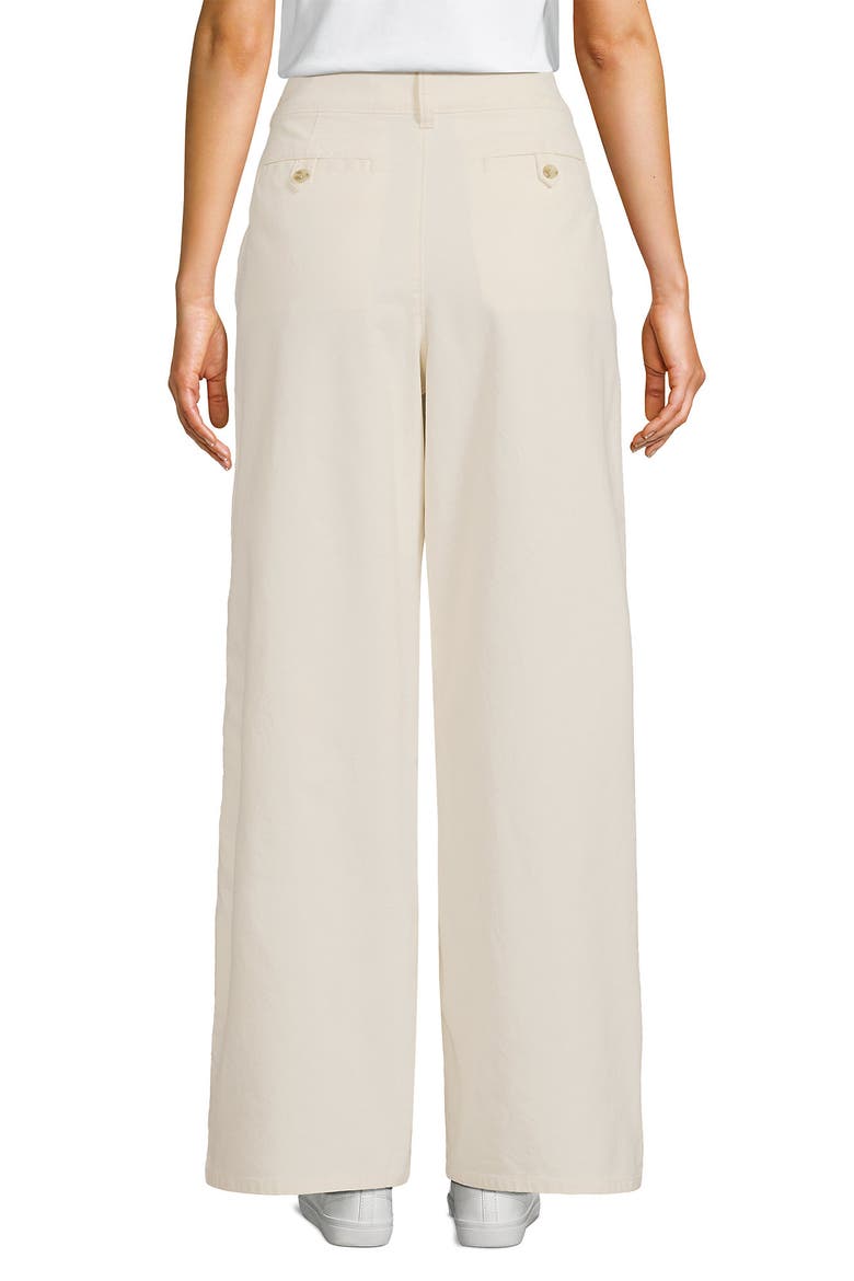 Stretch Canvas High Rise Wide Leg Pants, Alternate, color, Natural