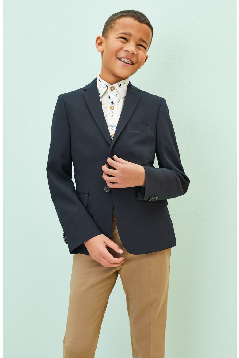 Solid Wool Blend Sport Coat, Alternate, color, NAVY