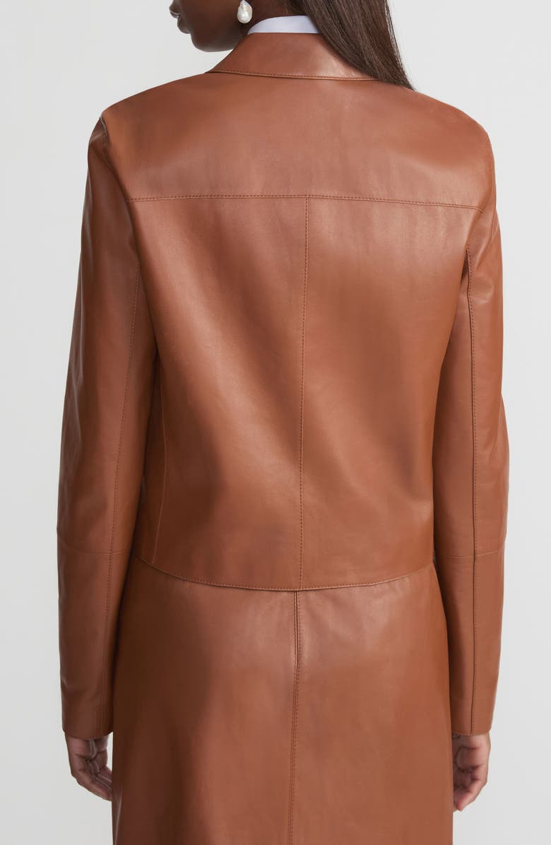 Lafayette 148 New York Napa Lambskin Leather Crop Jacket, Alternate, color, 
