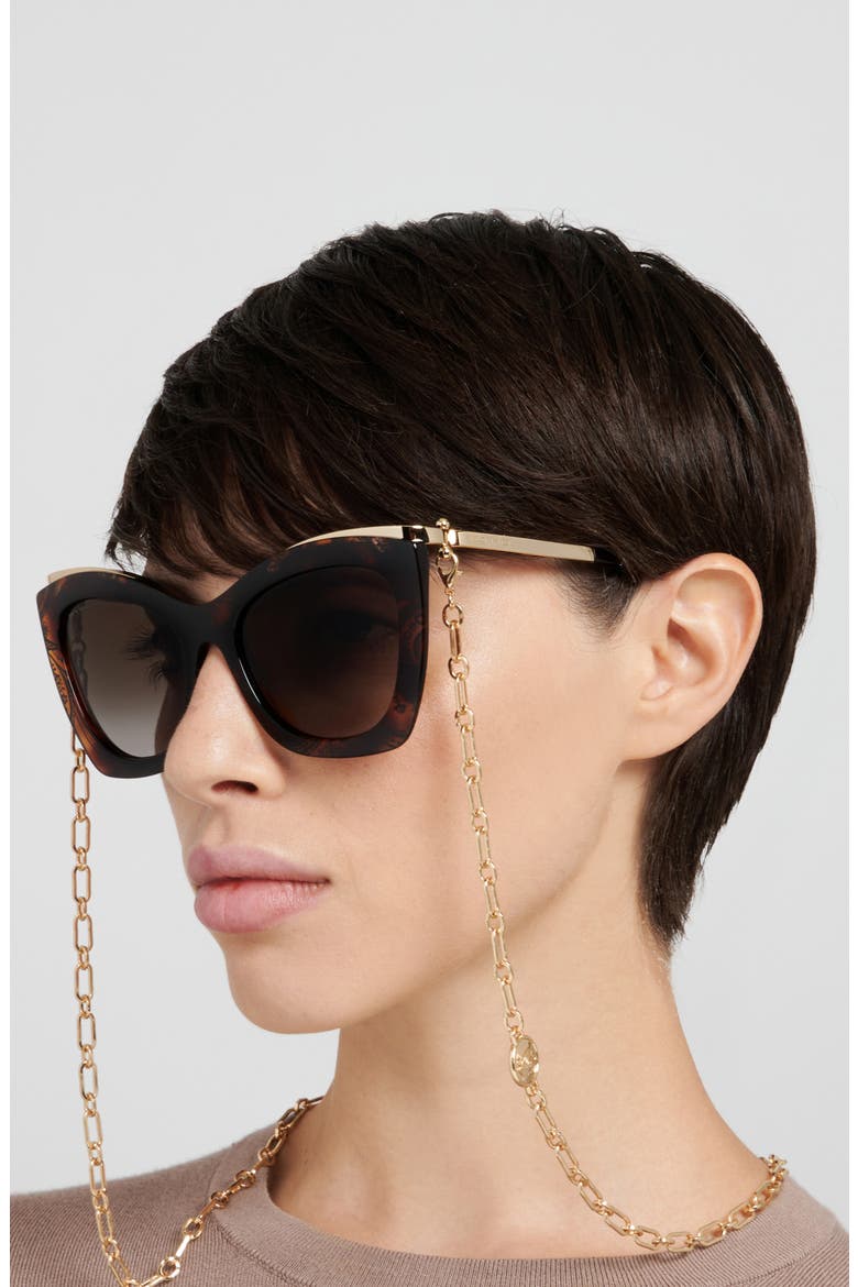 Etrovela 56mm Gradient Cat Eye Sunglasses, Alternate, color, PATTERN HAVANA/ BROWN SF