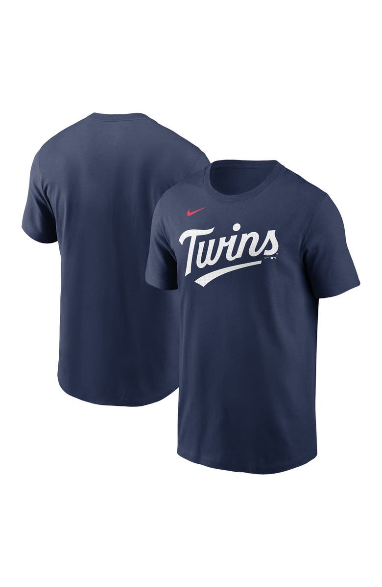 Nike Men's Nike Navy Minnesota Twins Fuse Wordmark T-Shirt, Main, color, Navy