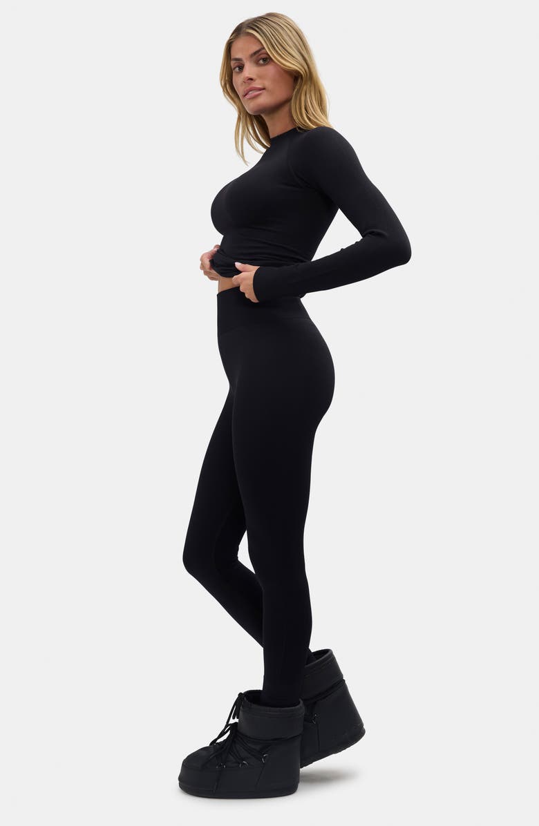 Halfdays Sophia Base Layer Leggings, Alternate, color, Black