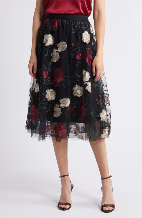 Virginia Floral Midi Skirt