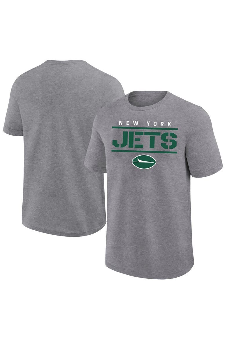 Men's Fanatics Heather Gray New York Jets Big & Tall Top Notch T-Shirt, Main, color, Heather Gray