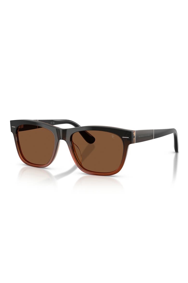 55mm Polarized Pillow Sunglasses, Alternate, color, LIGHT BROWN