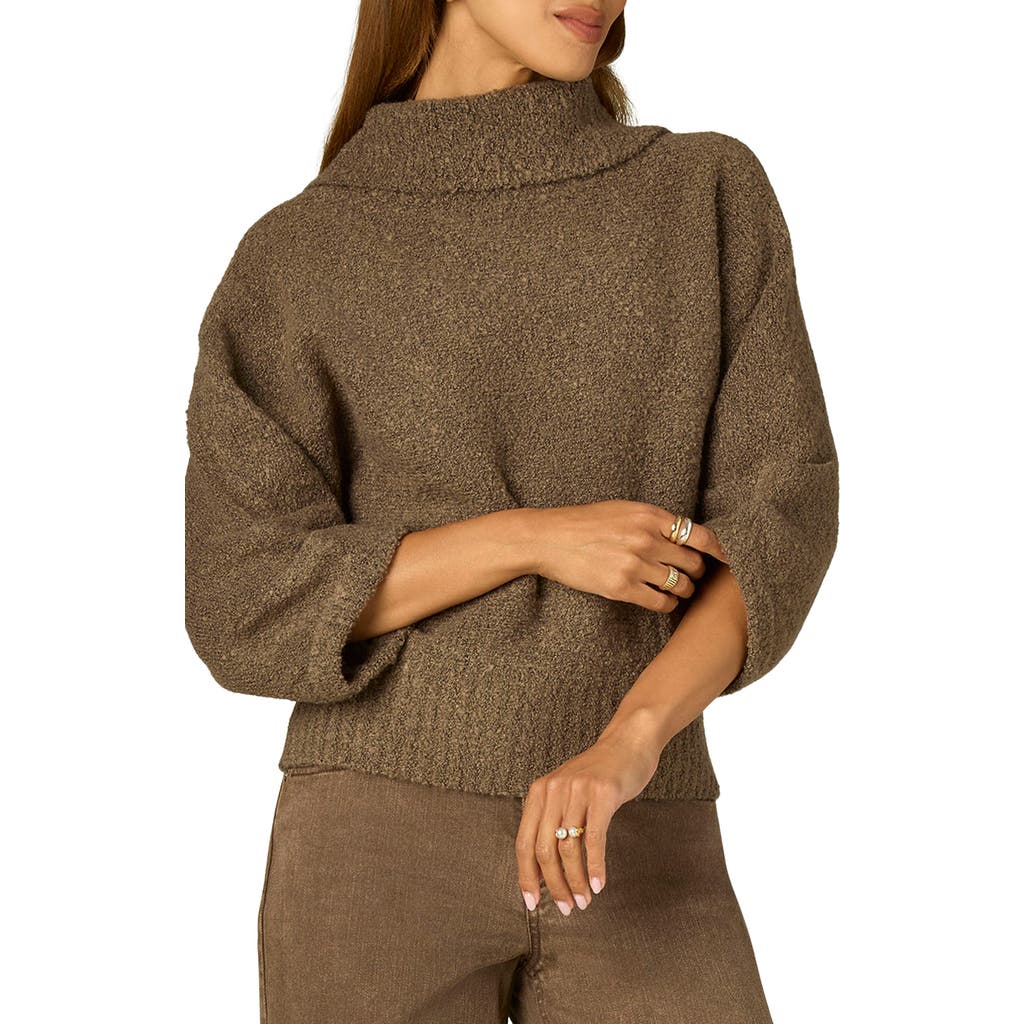 Wit & Wisdom Dolman Sleeve Bouclé Sweater In Brown