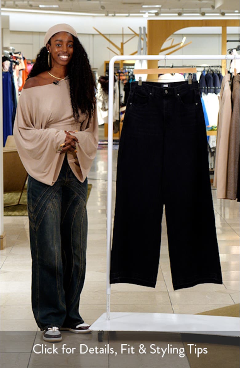 Cameron High Waist Release Hem Wide Leg Jeans, sales video thumbnail