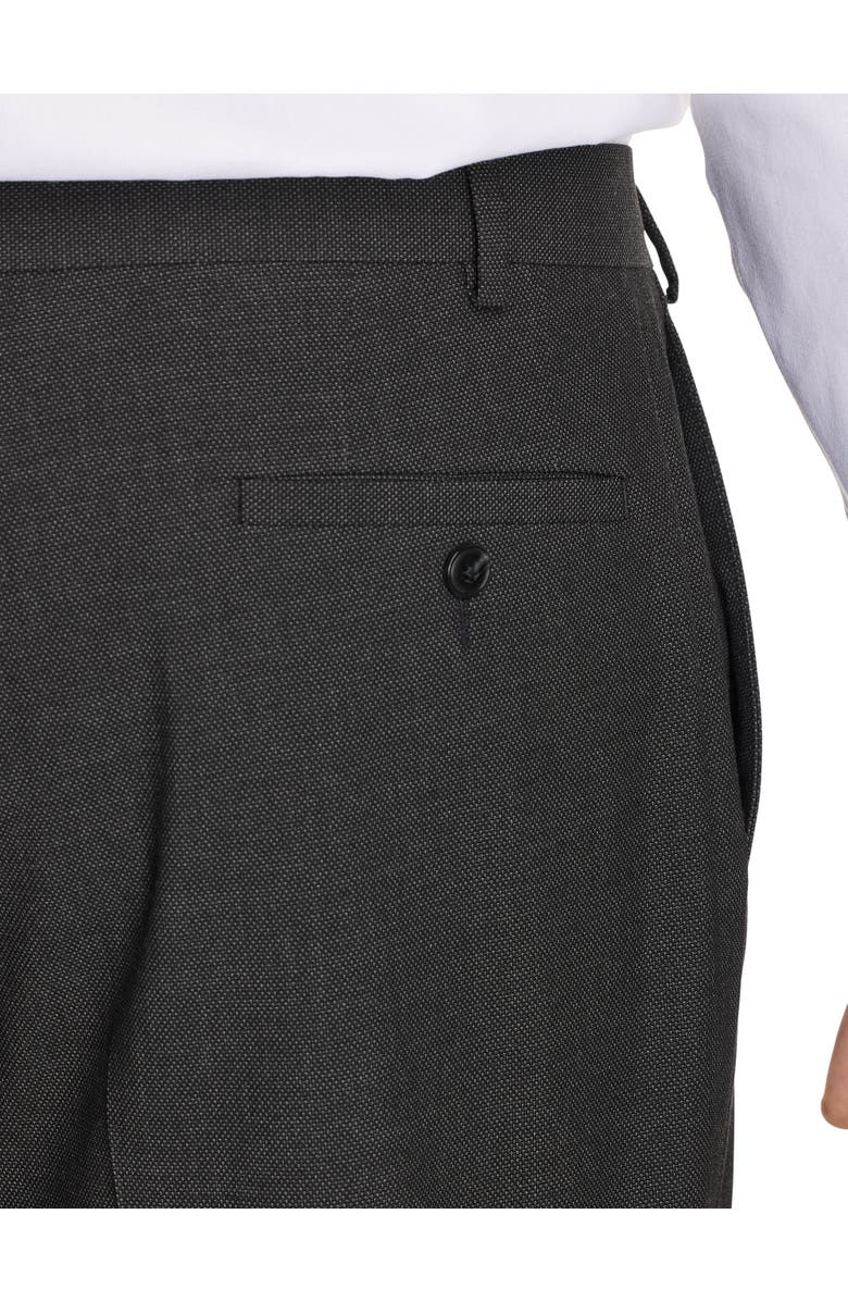 Michael Kors Big & Tall Birdseye Suit Pants, Alternate, color, Charcoal